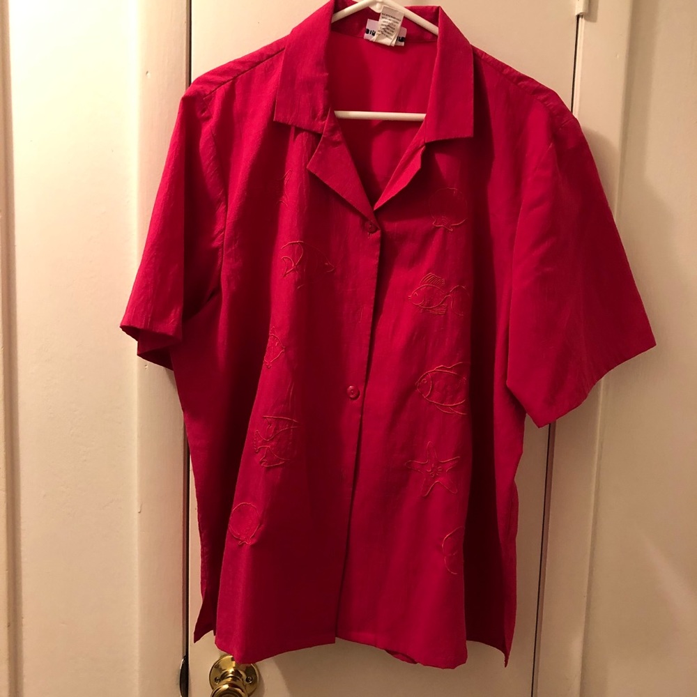 Woman’s Bon Worth button down top size XL